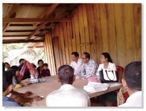 Photograph Meeting with people in DECHOU Village