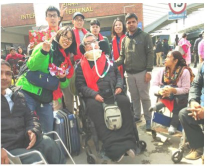 Picture 4: Mr. Ramesh Neupane (third from the right) Staff of CIL-Kathmandu with Japanese Delegates.